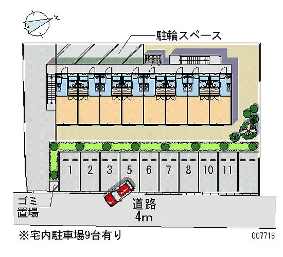 ★手数料０円★奈良市法華寺町　月極駐車場（LP）